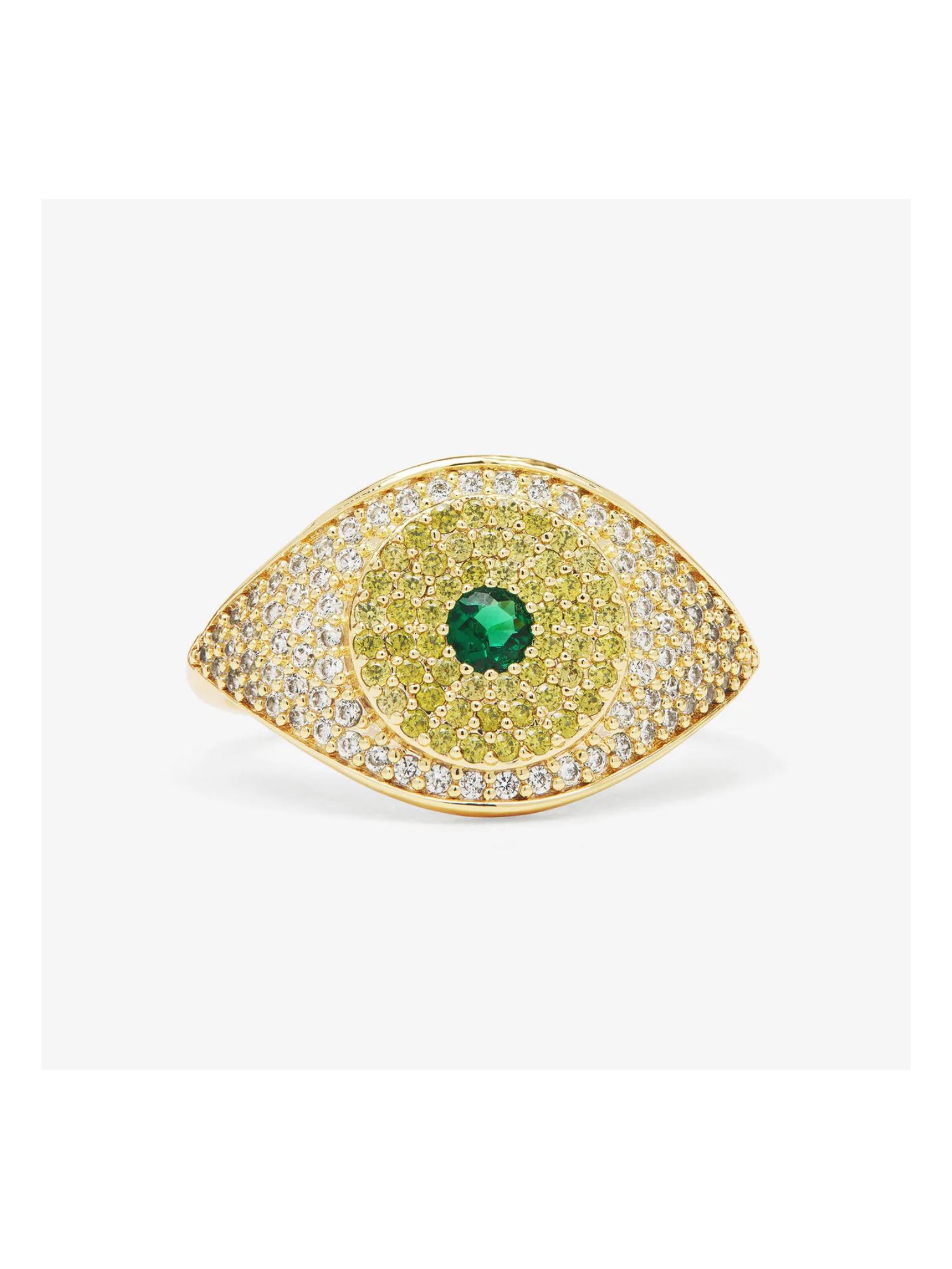 Green Evil Eye Ring