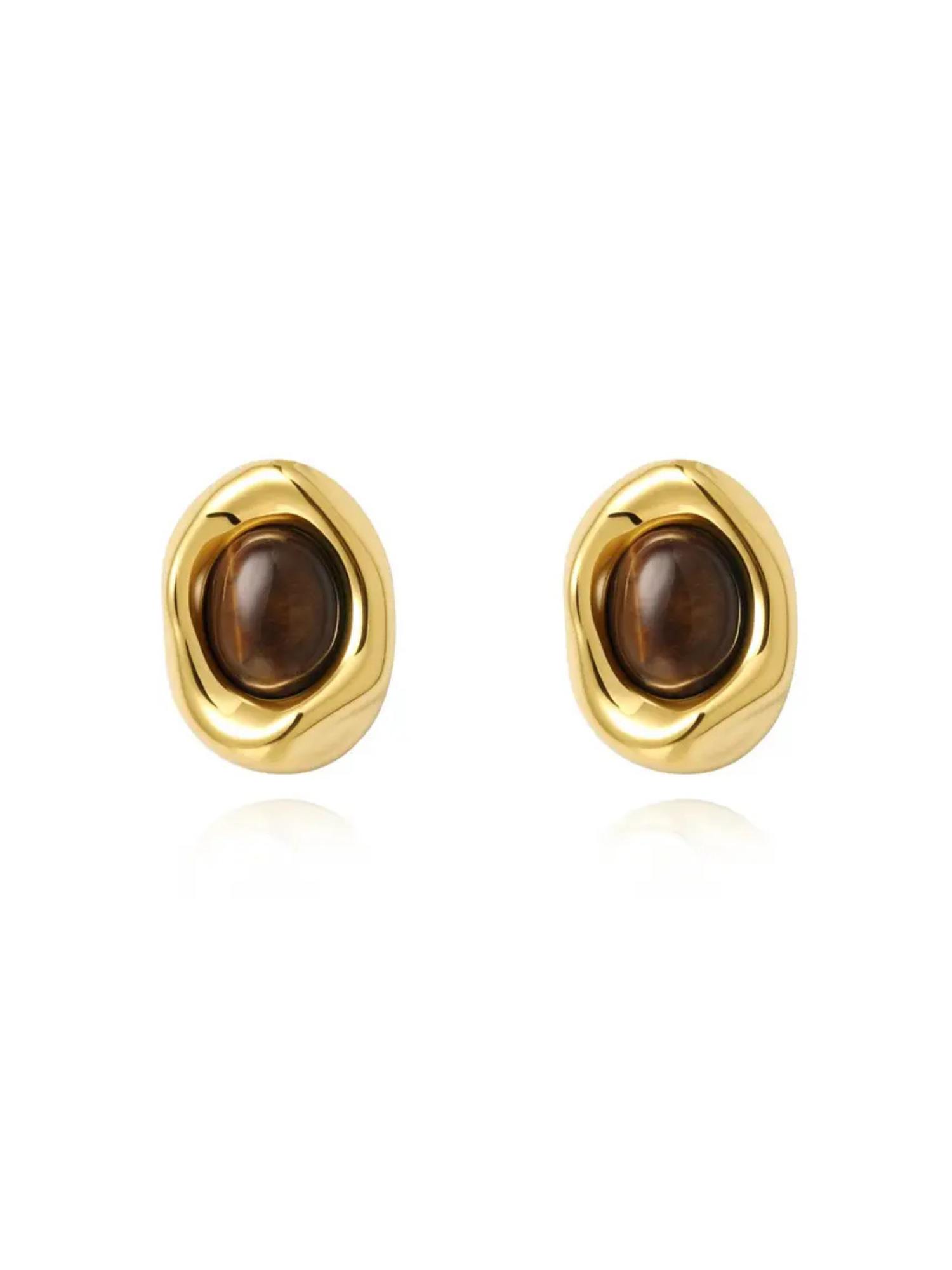 Saylor Tiger Eye Stud