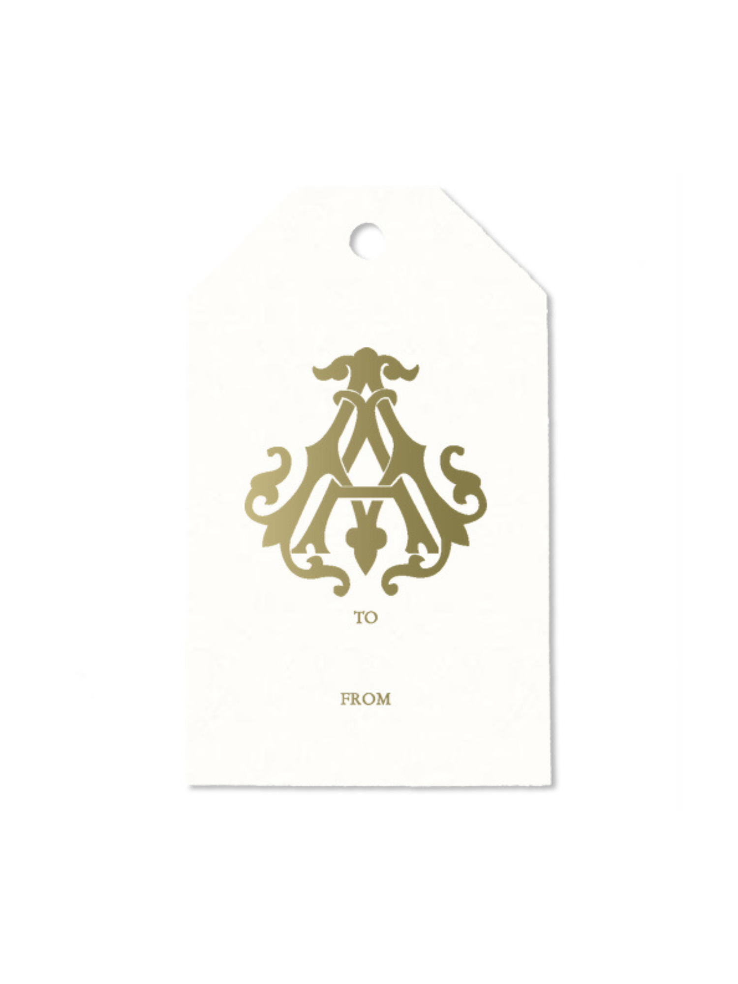 1-Letter Monogrammed Gift Tag