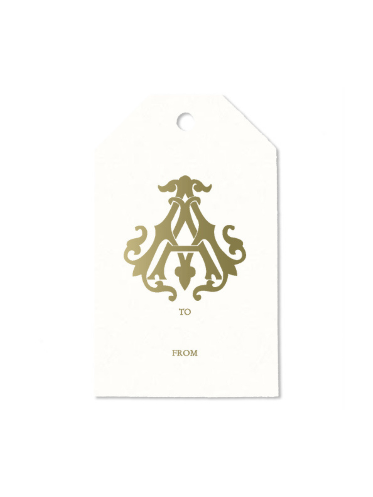 1-Letter Monogrammed Gift Tag