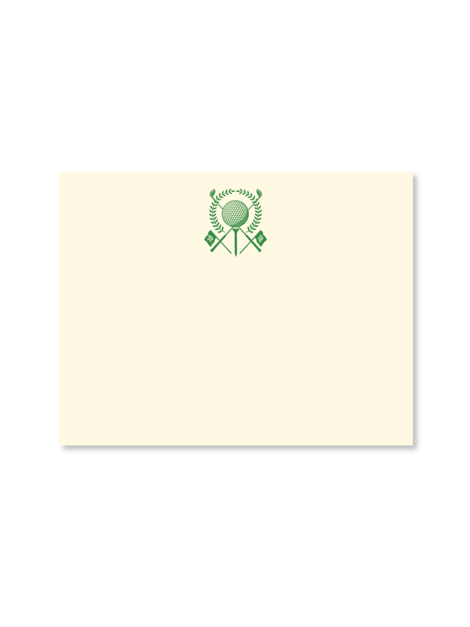 Flat Note Stationery - Golf Crest