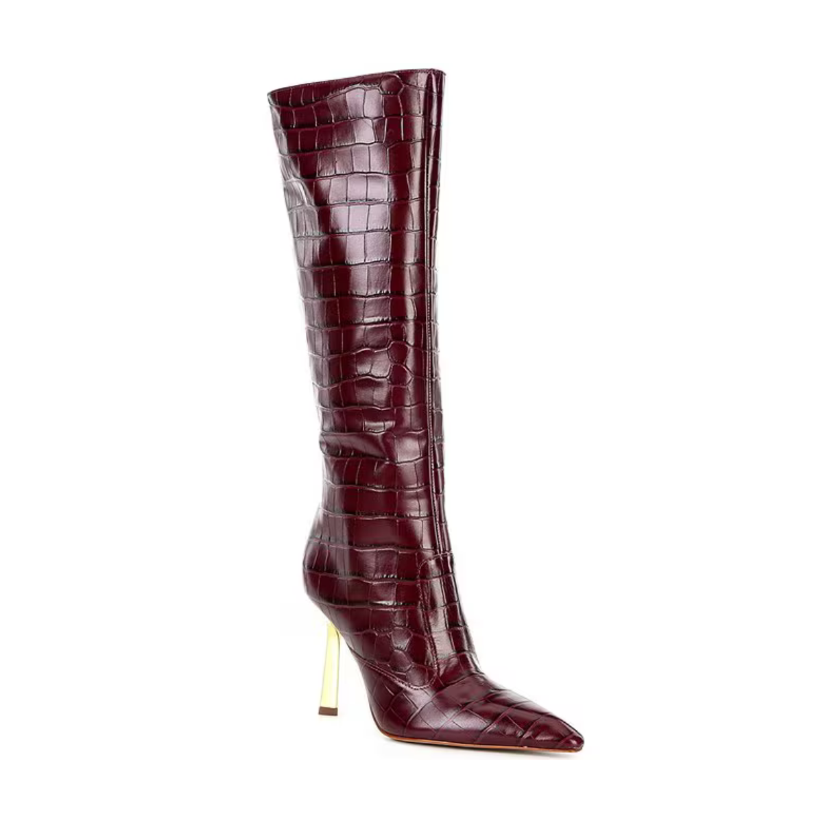 Ciara Crocodile Boot - Merlot Wine