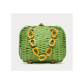 Hen Bag Peony Wicker - Lime Green