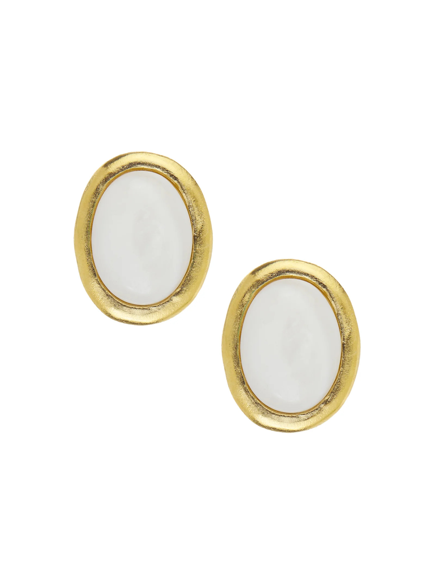 Caroline Stud Earrings - White