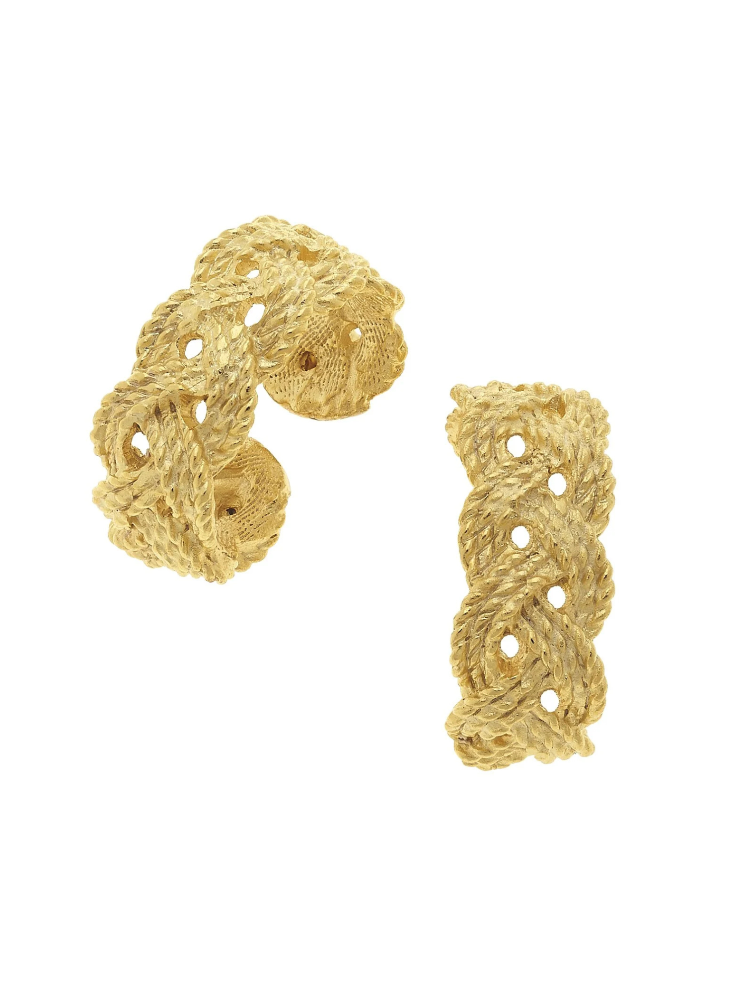 Braided Rope Hoop Earrings