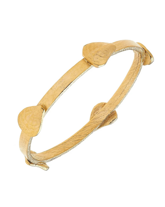 Gold Oyster Bangle