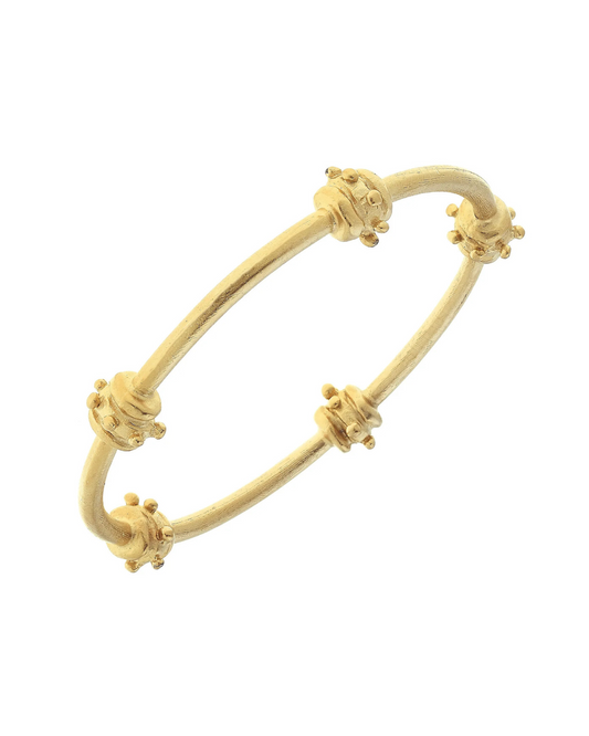 Gold Bead Bangle