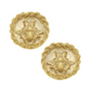 Gold Bee Coin Earrings