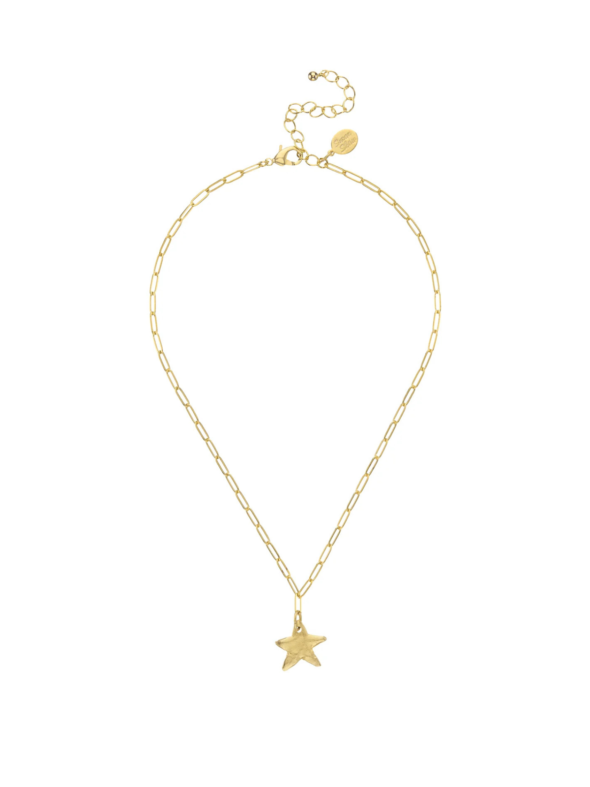 Gold Star Paperclip Necklace