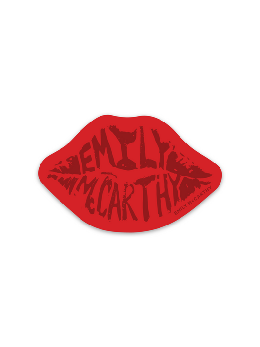 Emily McCarthy Red Lip Sticker