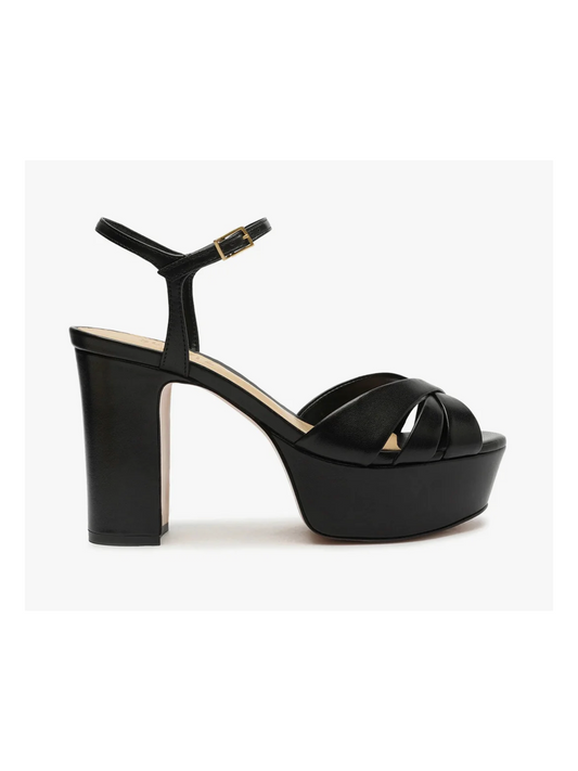 Keefa Nappa Leather Platform - Black