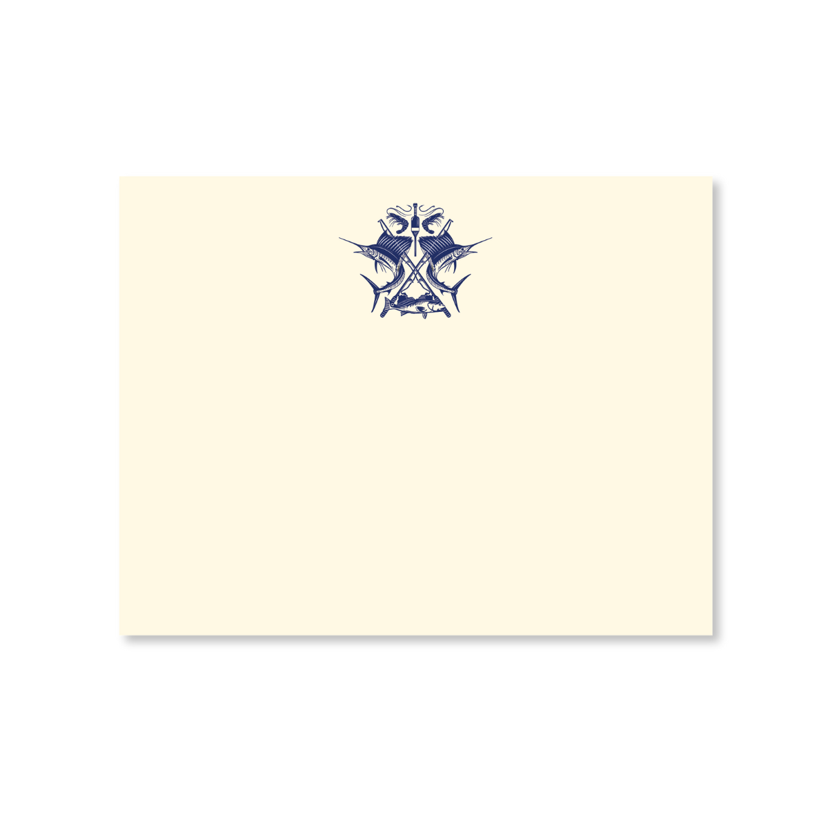 Flat Note Stationery - Angler Crest