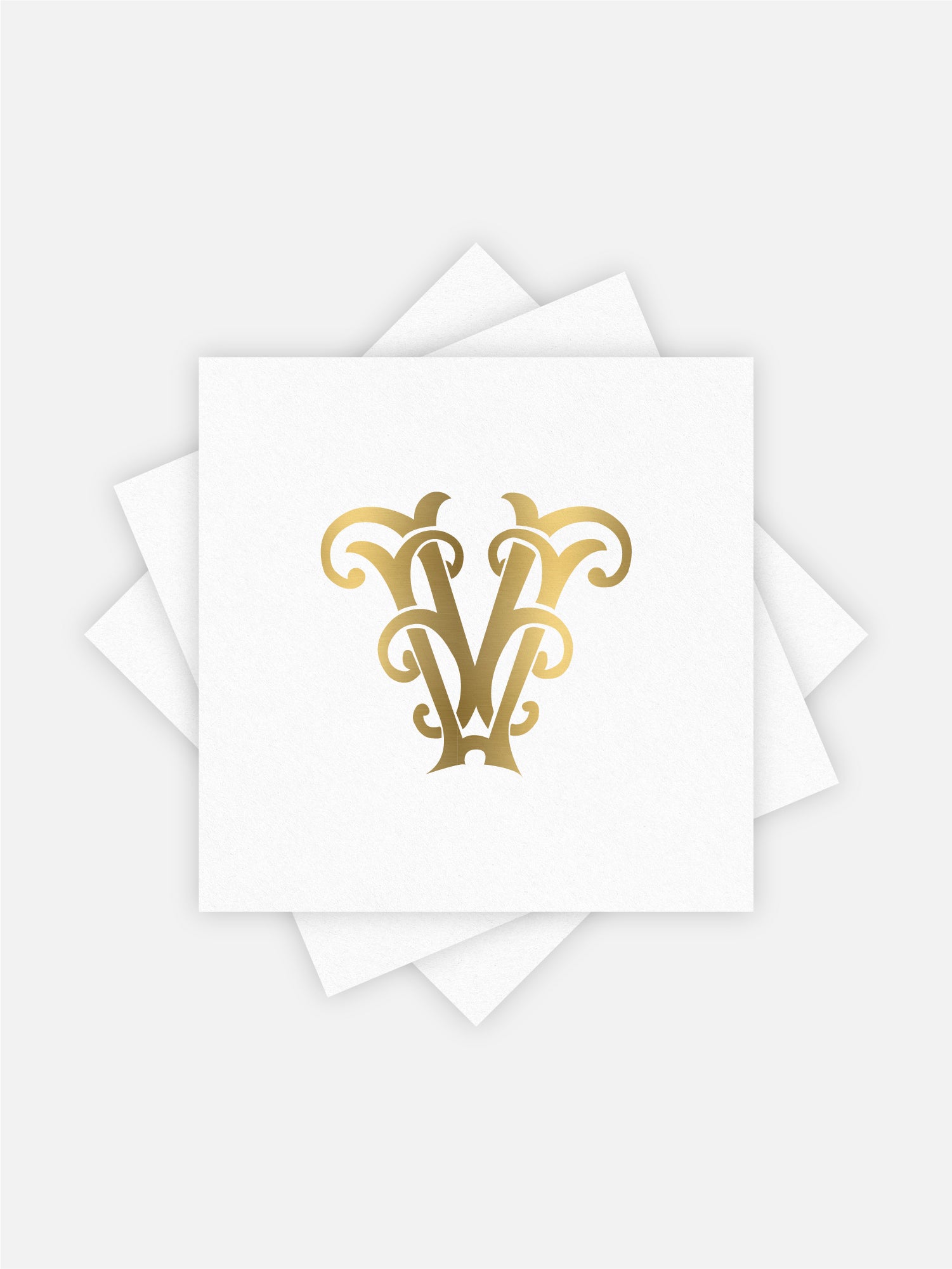 1-Letter Monogrammed Cocktail Napkins