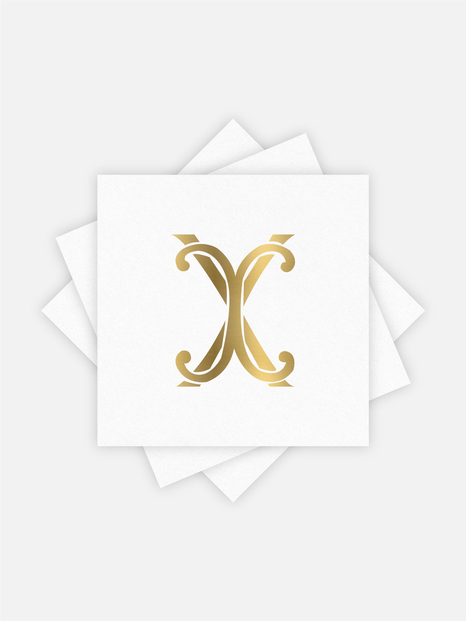 1-Letter Monogrammed Cocktail Napkins
