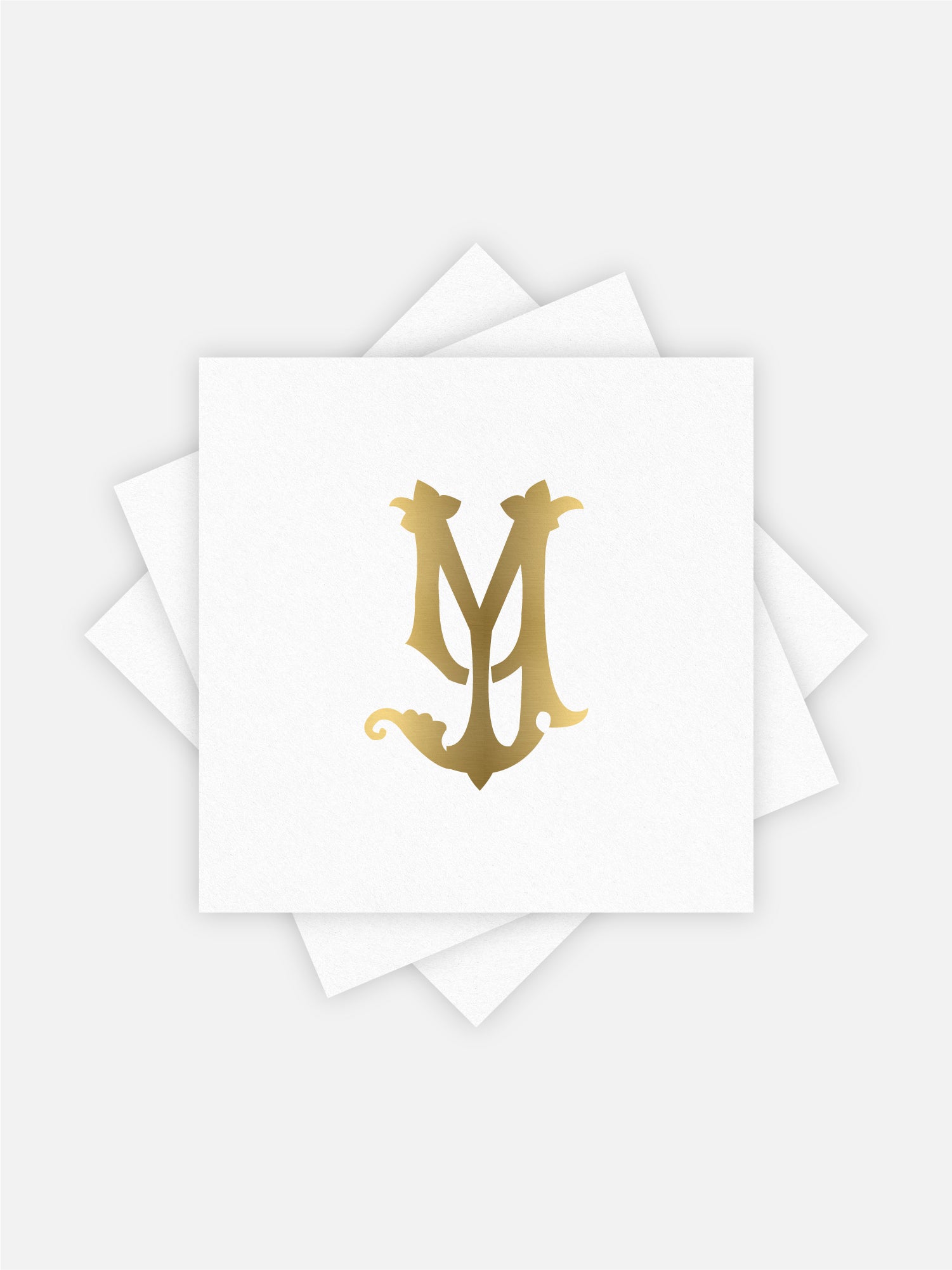 1-Letter Monogrammed Cocktail Napkins