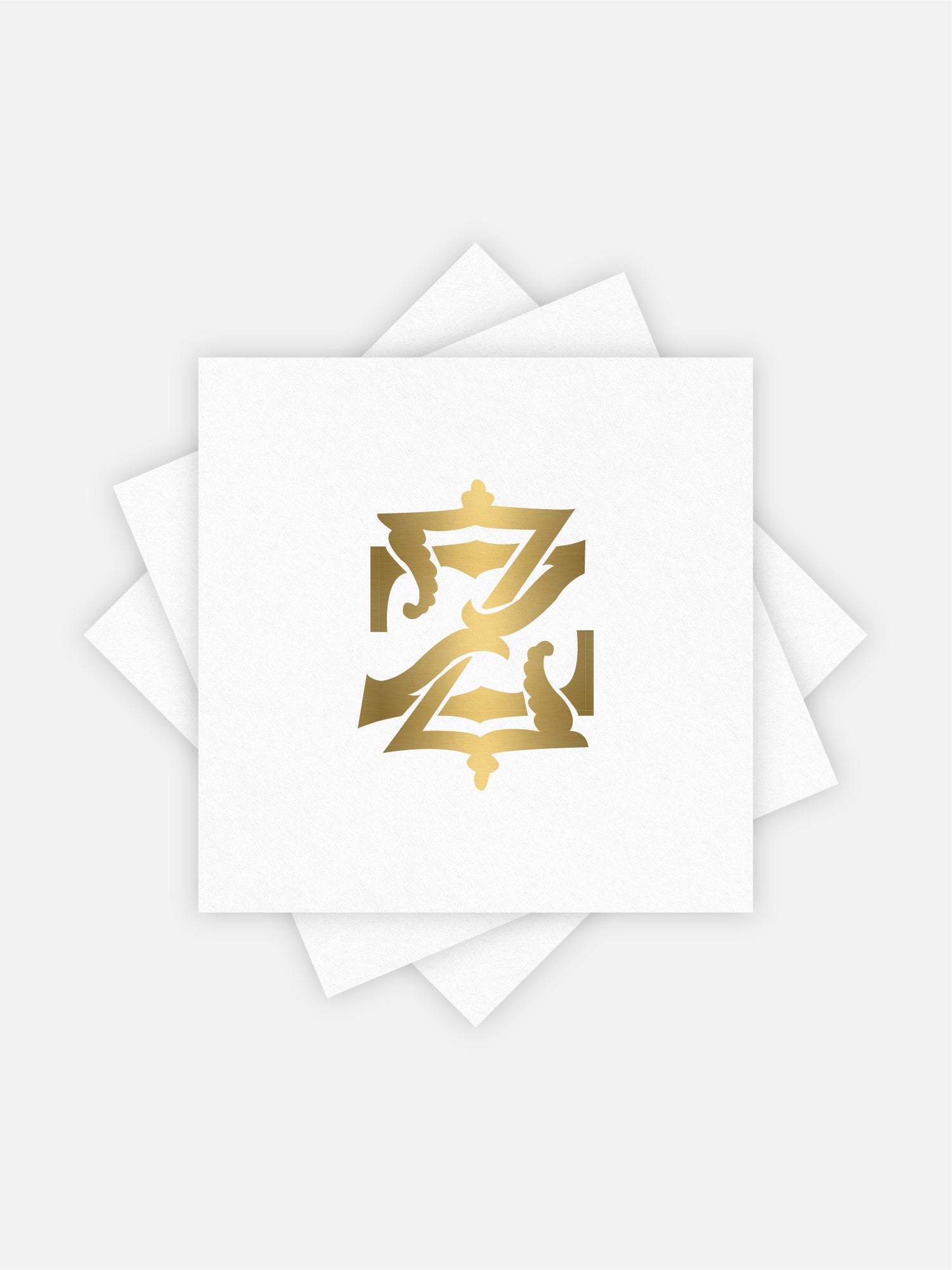 1-Letter Monogrammed Cocktail Napkins