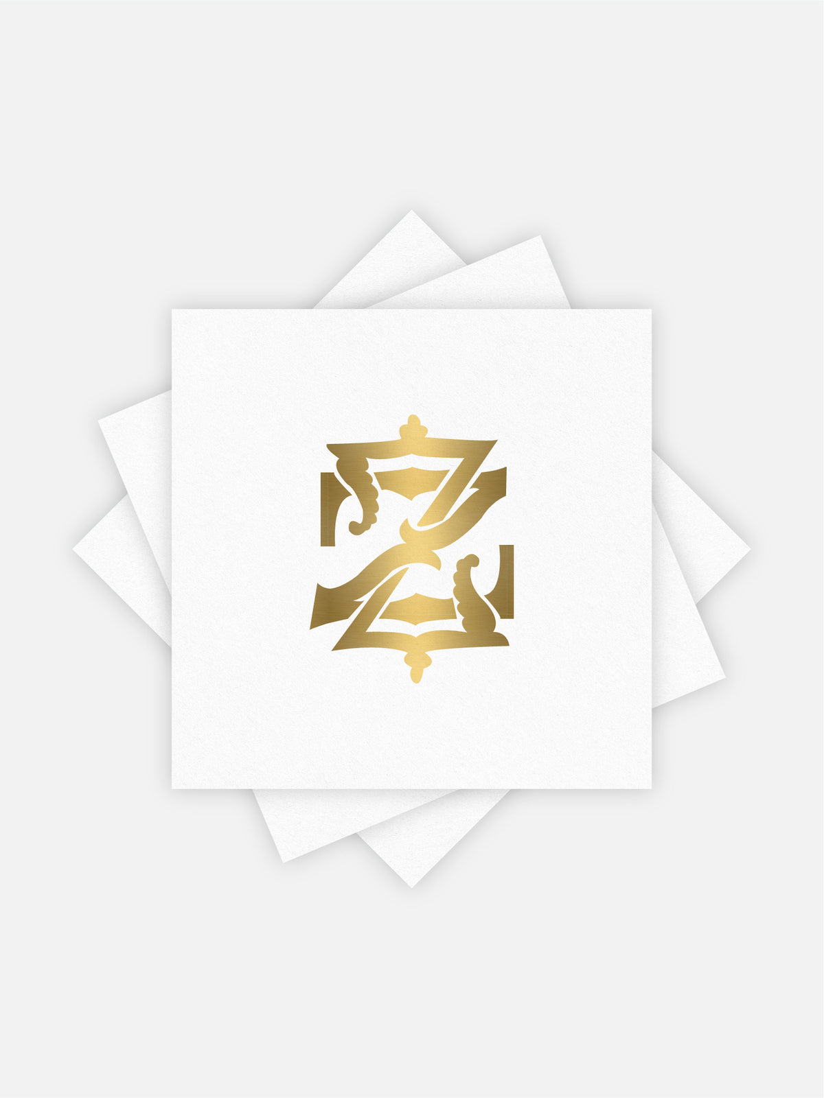 1-Letter Monogrammed Cocktail Napkins