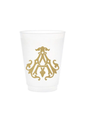 1-Letter Monogrammed Frosted Cups