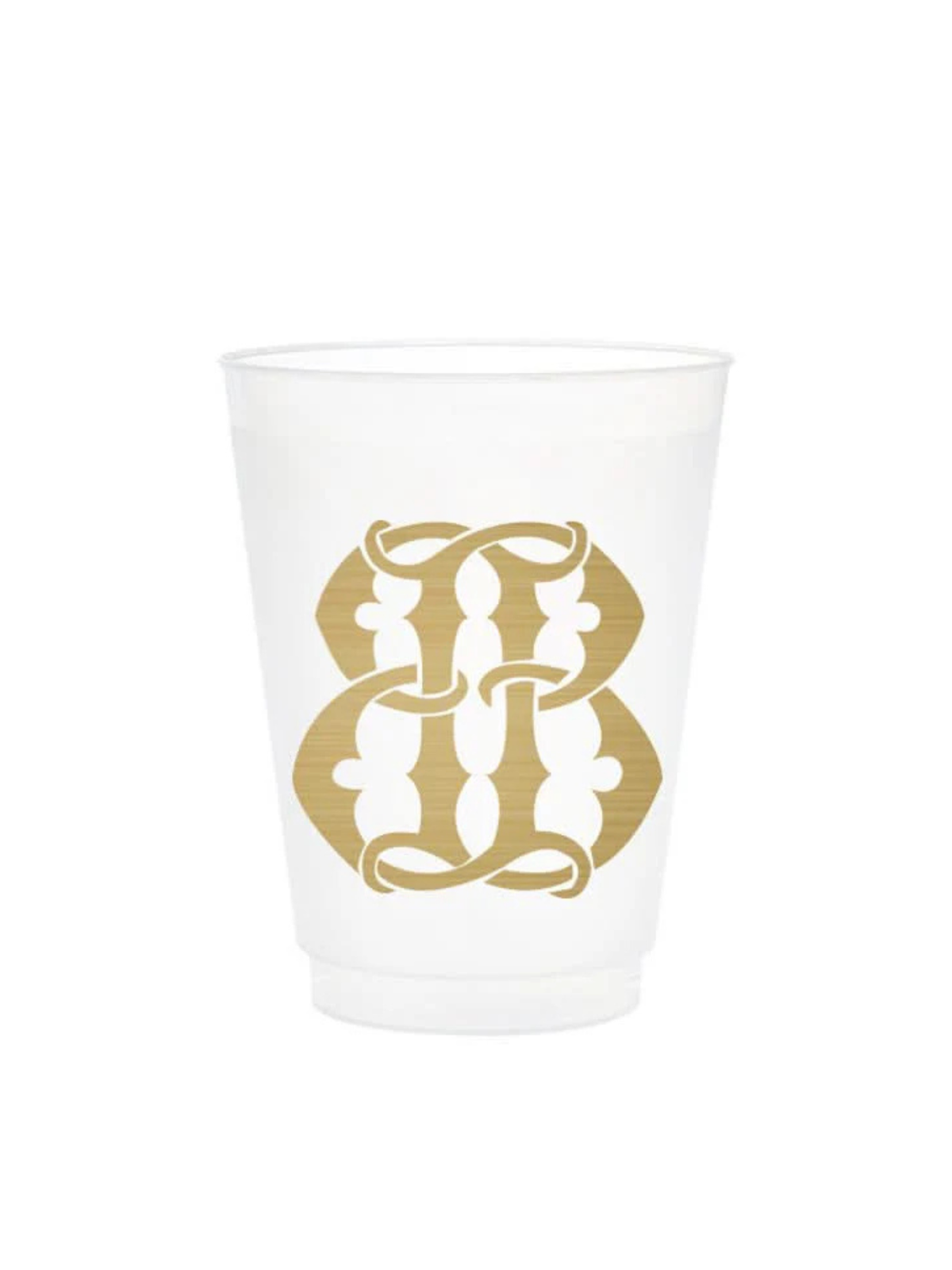1-Letter Monogrammed Frosted Cups
