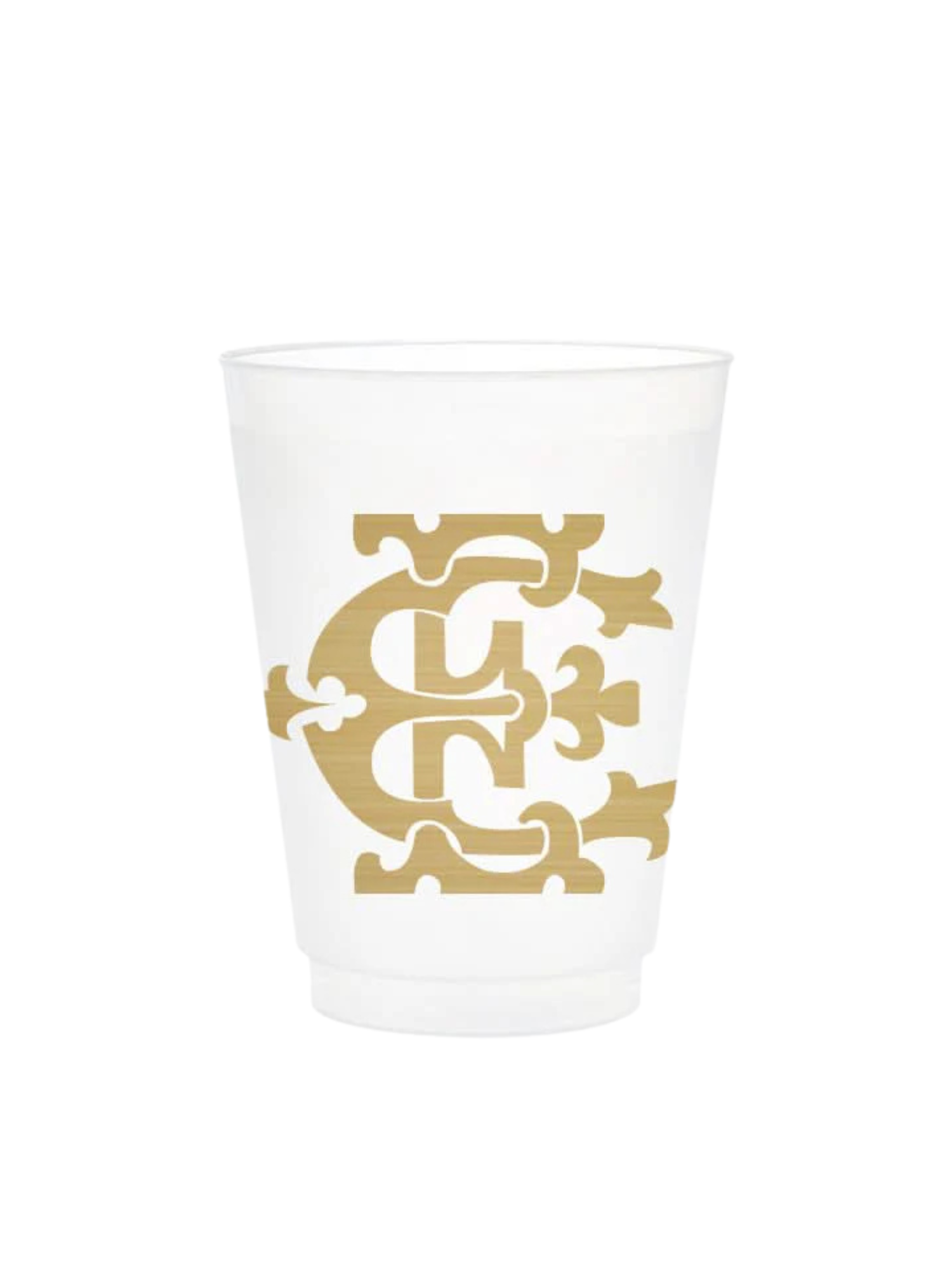 1-Letter Monogrammed Frosted Cups