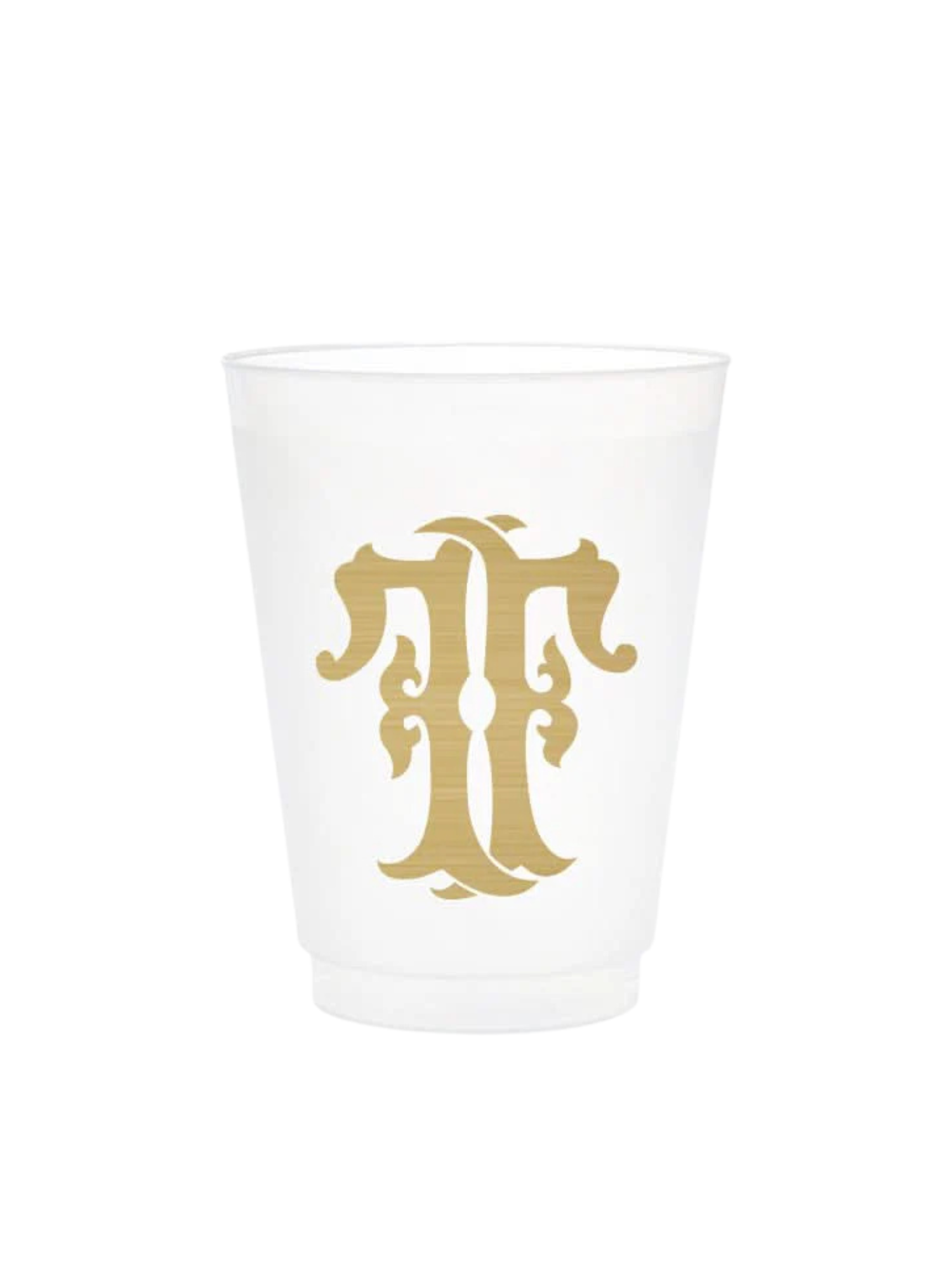 1-Letter Monogrammed Frosted Cups