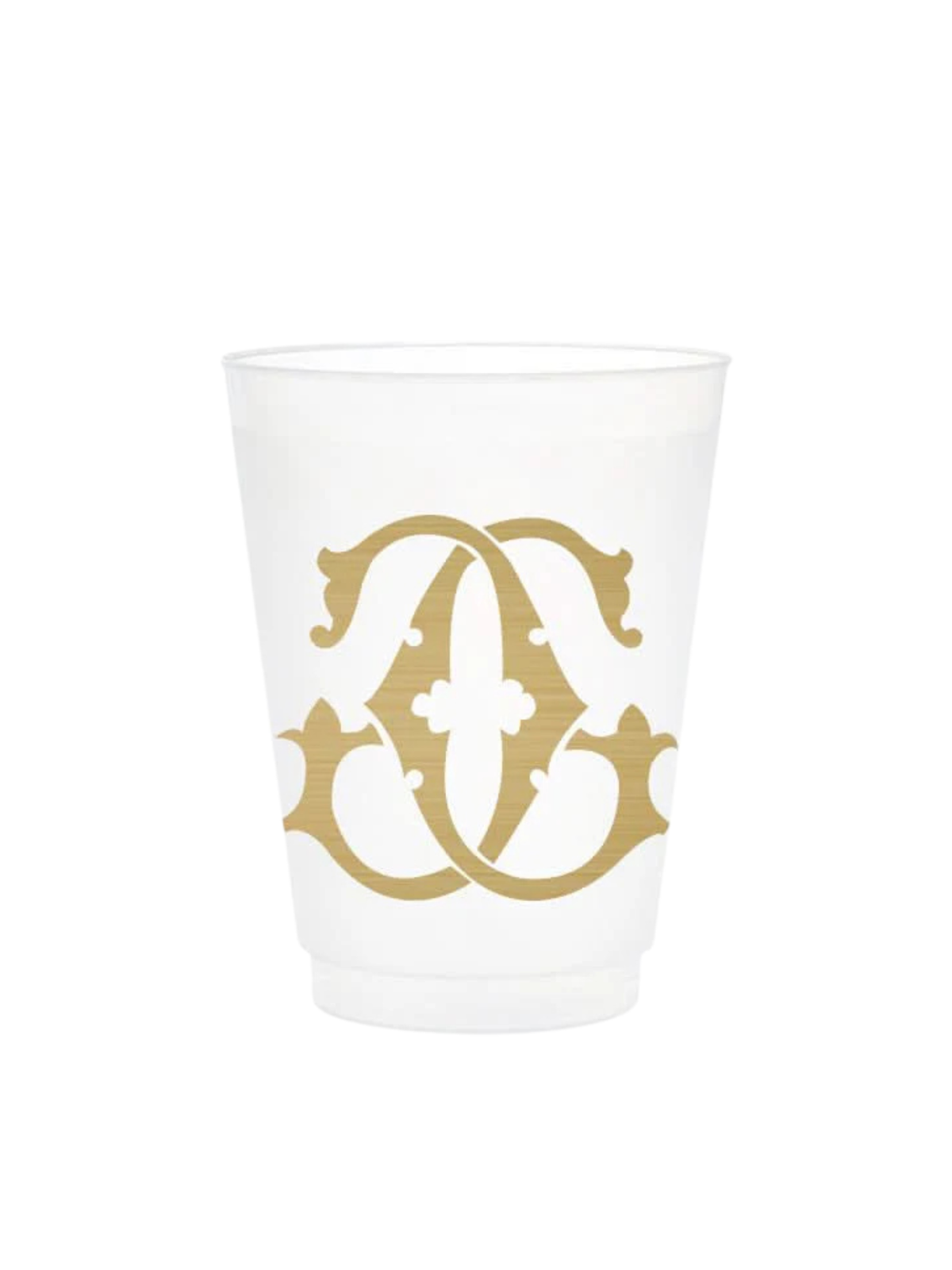 1-Letter Monogrammed Frosted Cups