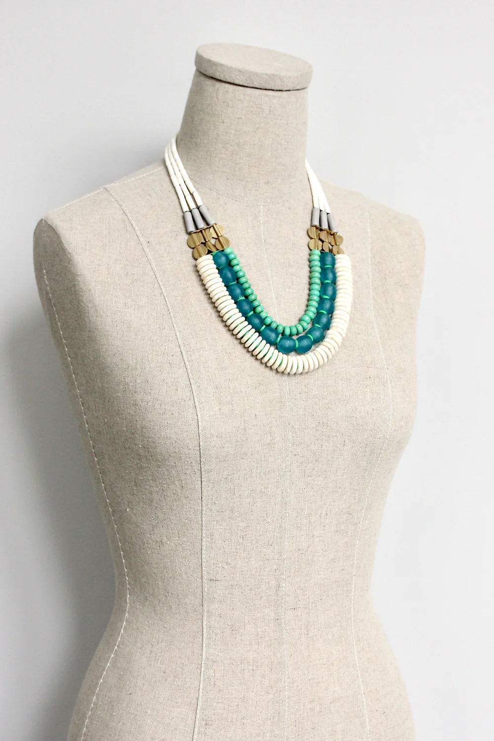 Triple Band Turquoise Statement Necklace