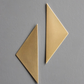 Triangle Brass Post Earrings