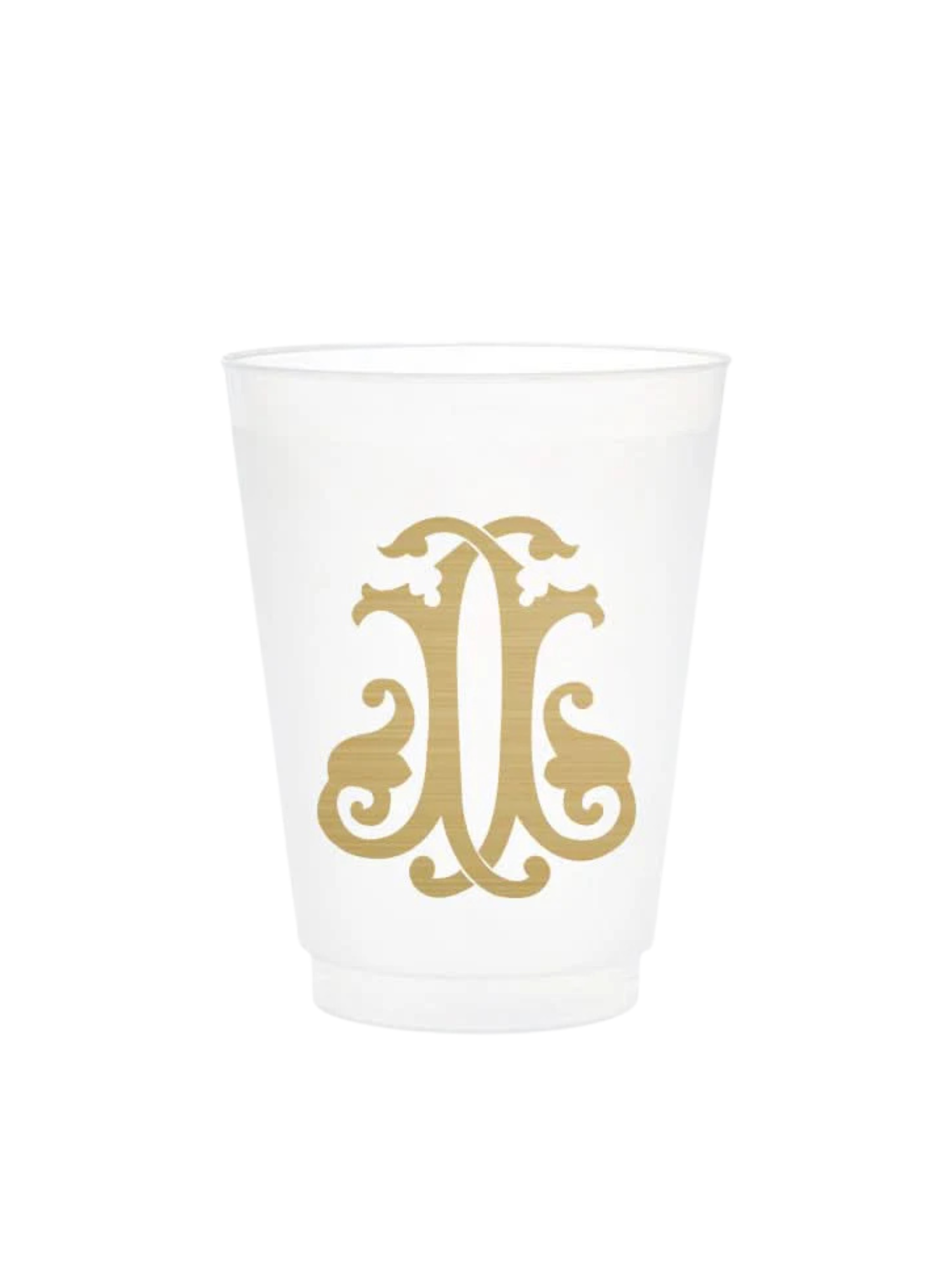 1-Letter Monogrammed Frosted Cups