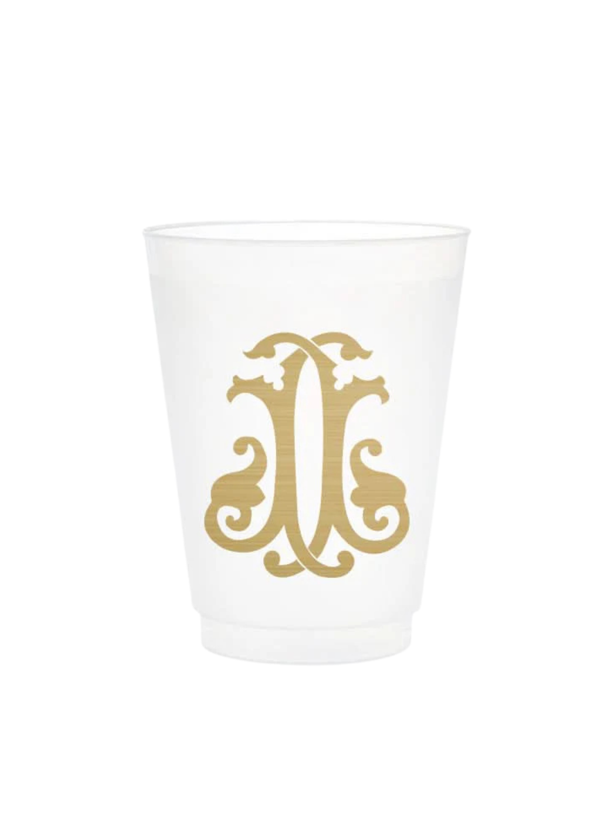 1-Letter Monogrammed Frosted Cups