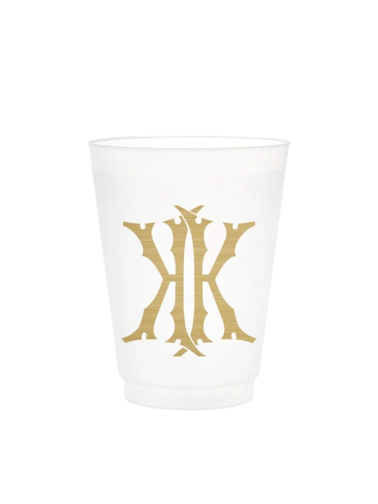 1-Letter Monogrammed Frosted Cups