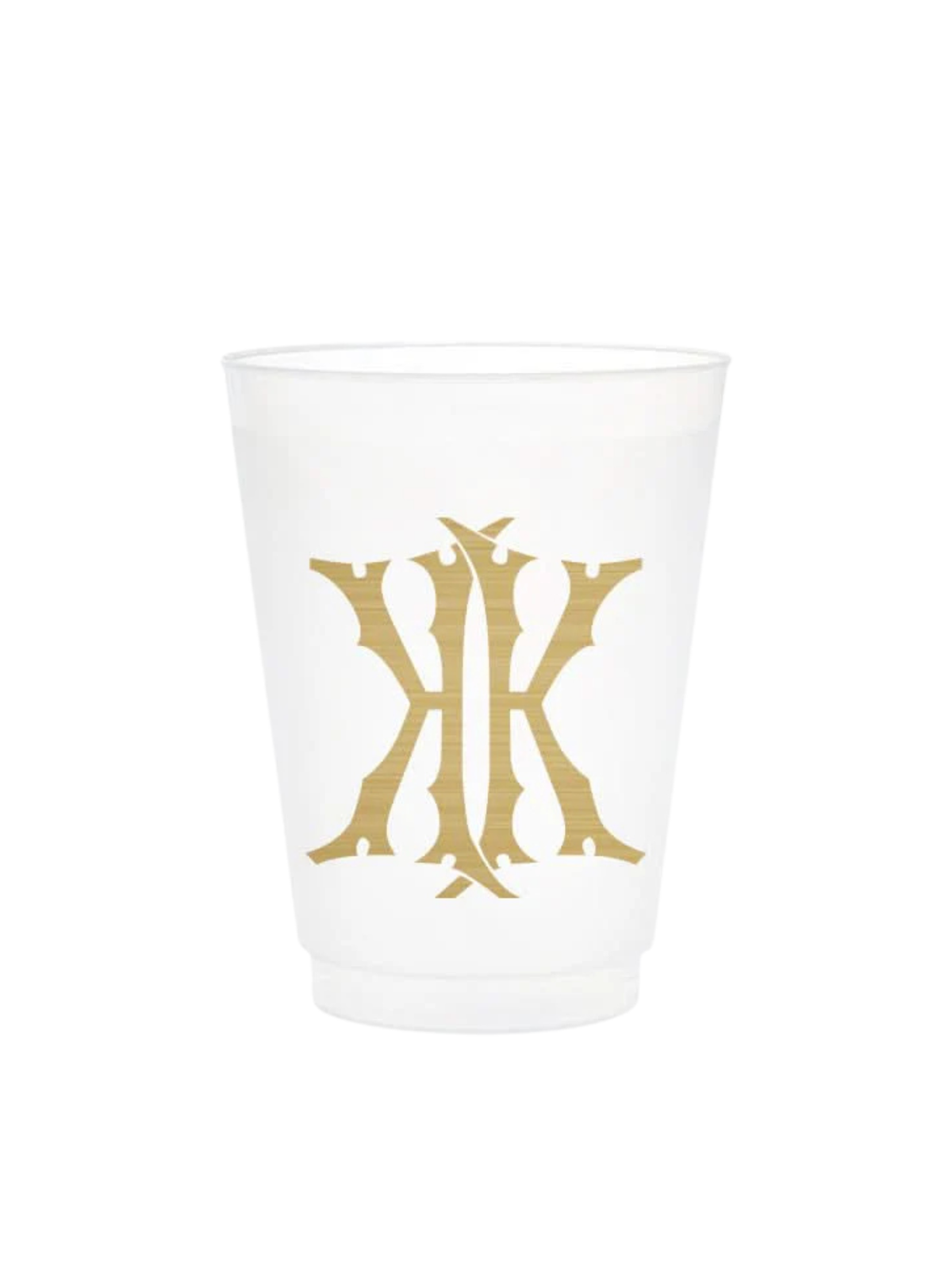 1-Letter Monogrammed Frosted Cups