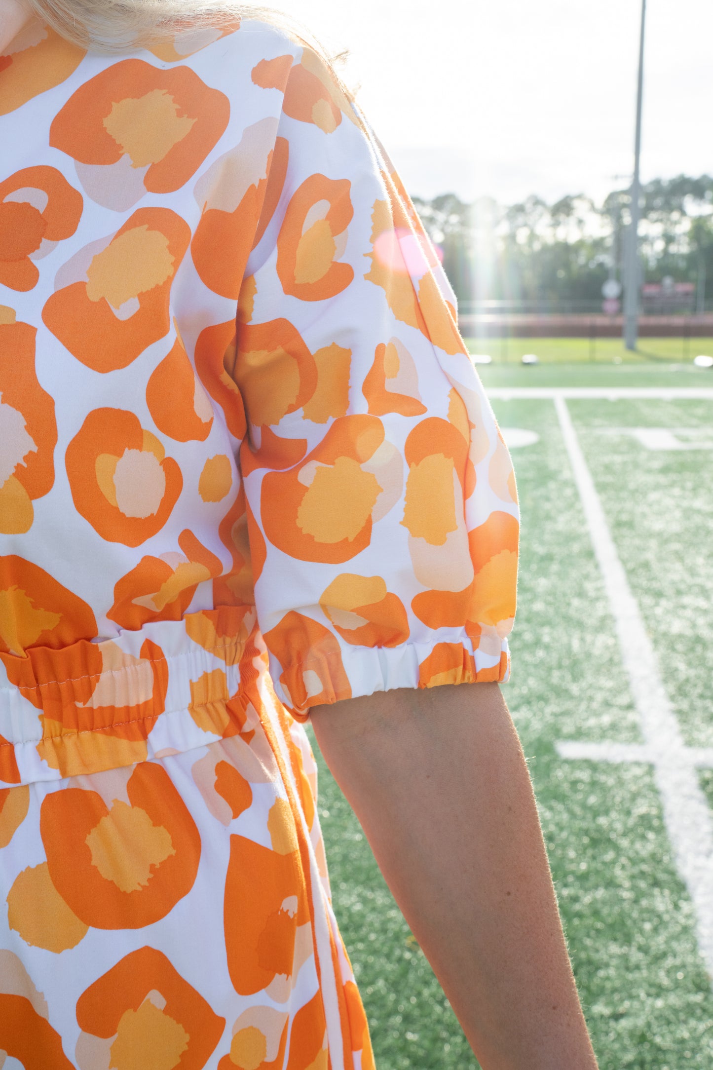 Palmer Dress - Orange Collegiate Cheetah