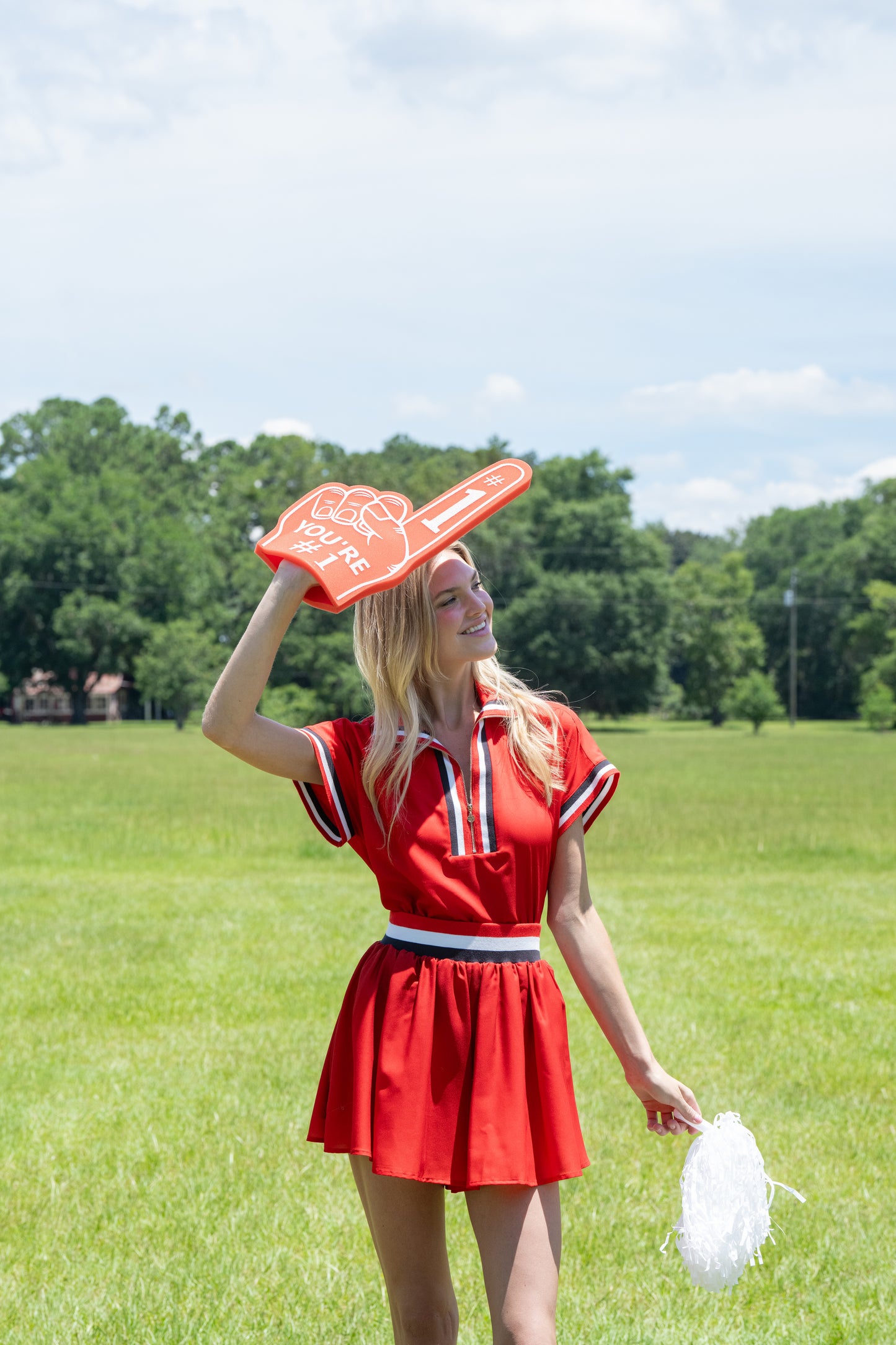 Swing Short - Red Varsity Ombre