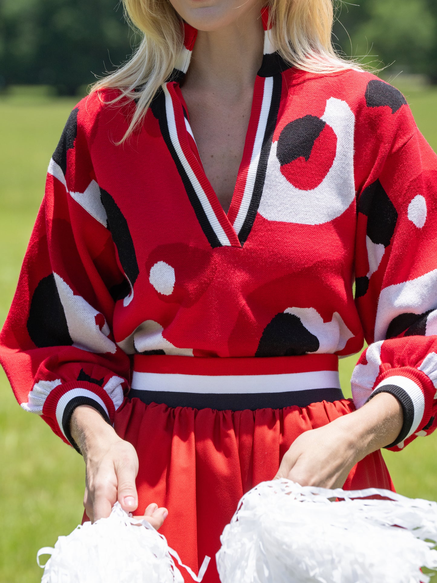 Lolli Sweater - Red Collegiate Cheetah