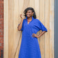 Poppy Maxi - Royal Blue Cheetah