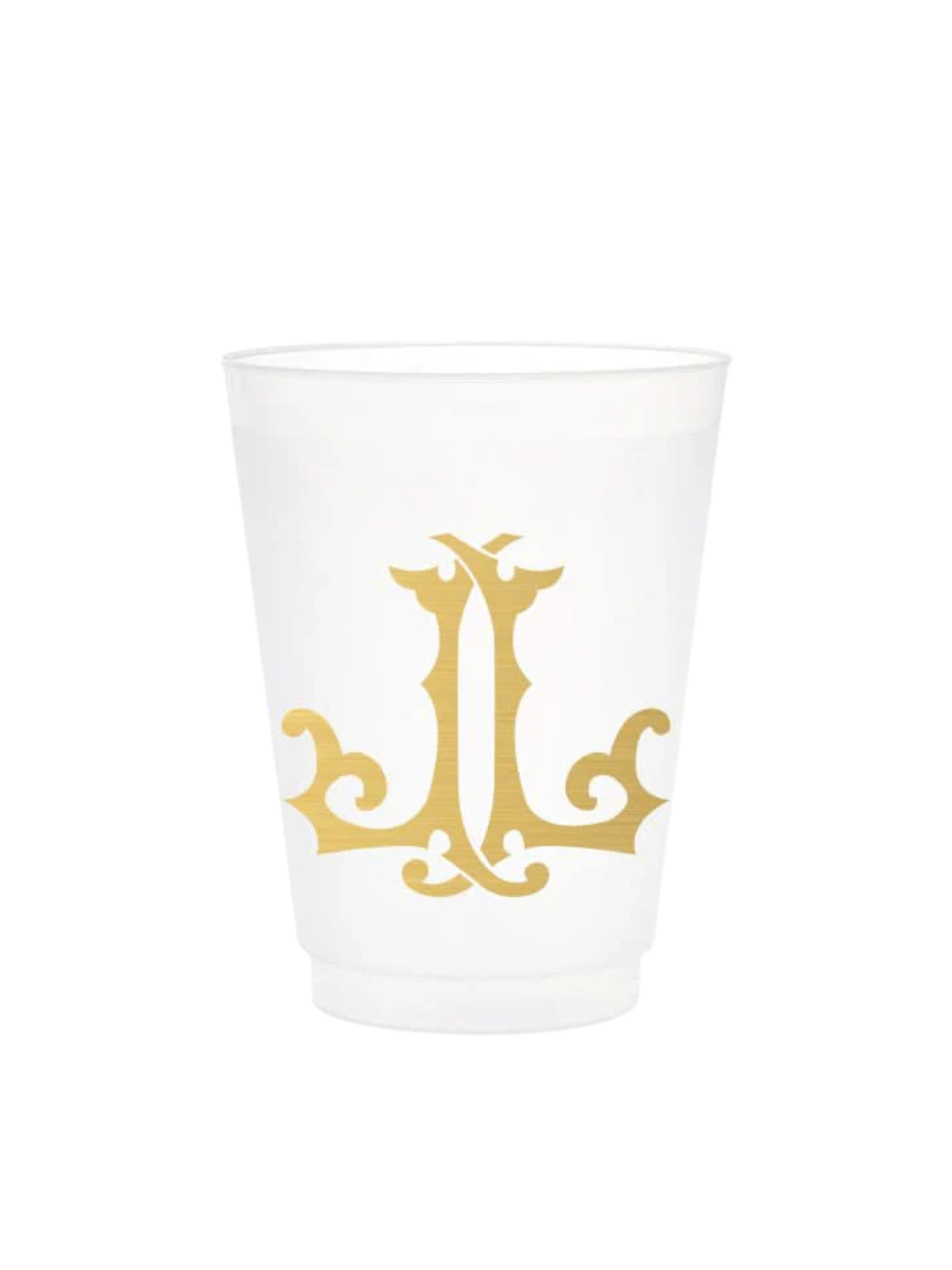 1-Letter Monogrammed Frosted Cups