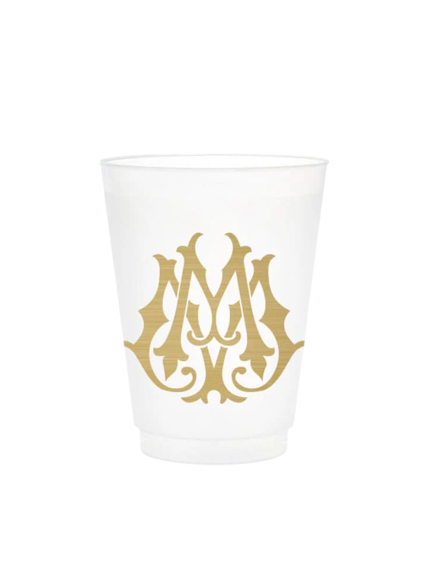 1-Letter Monogrammed Frosted Cups