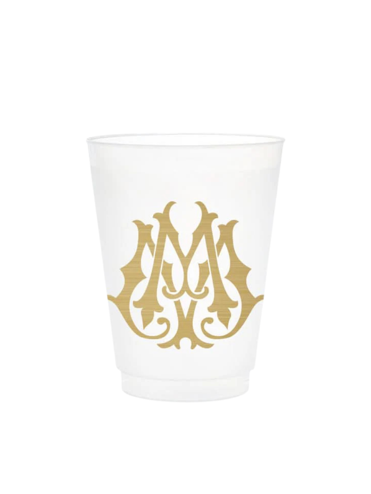 1-Letter Monogrammed Frosted Cups