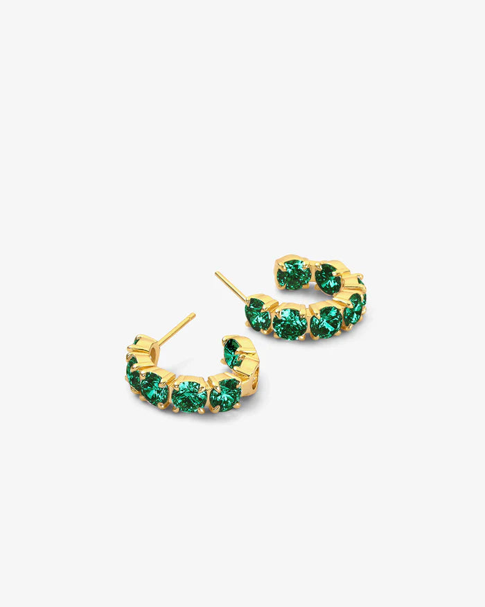 Oh She Fancy .75 Hoops - Emerald