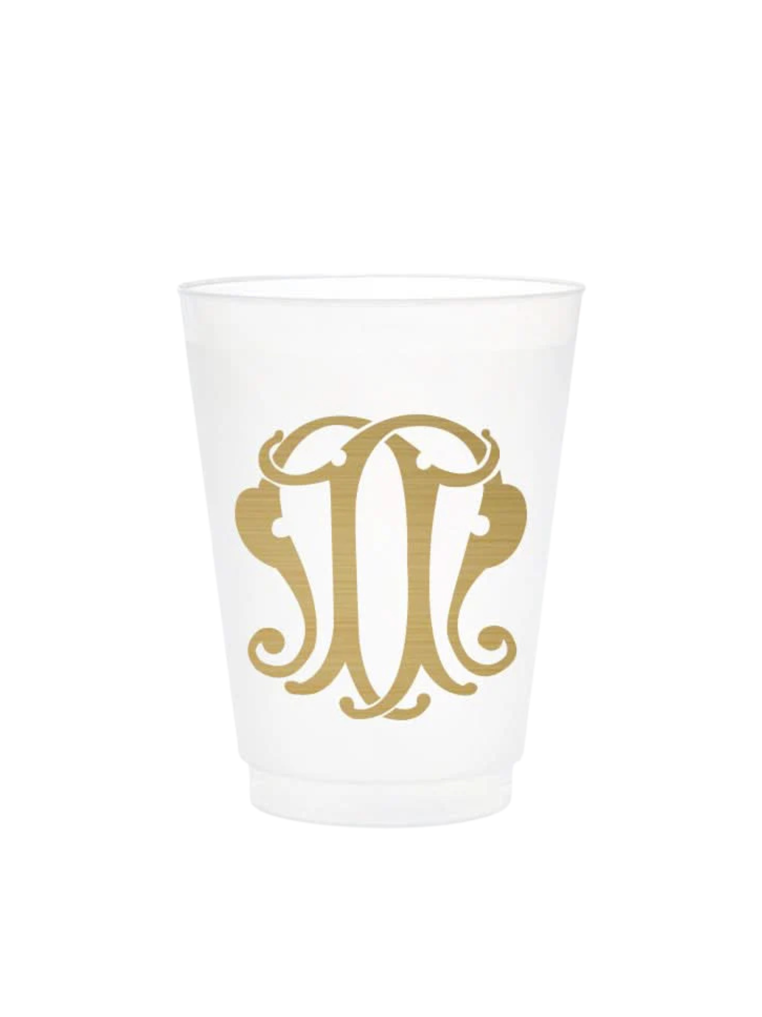 1-Letter Monogrammed Frosted Cups