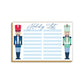 Luxe Large Notepad - Holiday List Blue Nutcrackers