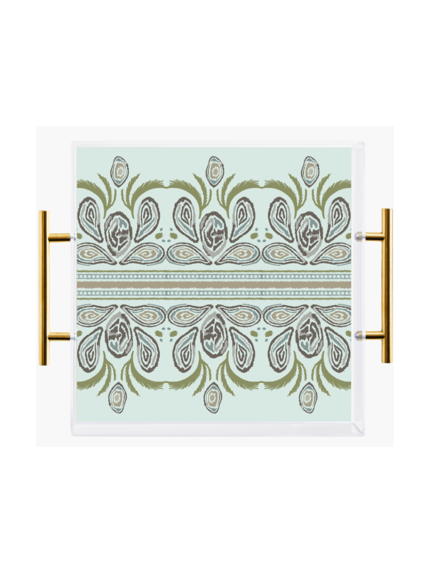 Oyster Ikat Large Tray