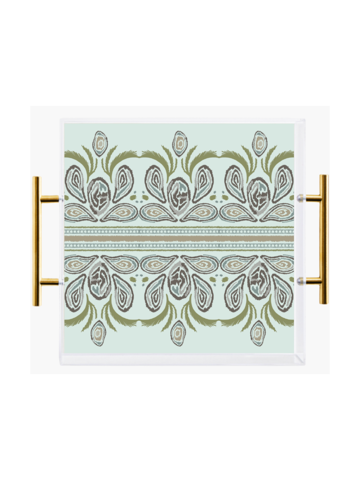 Oyster Ikat Large Tray