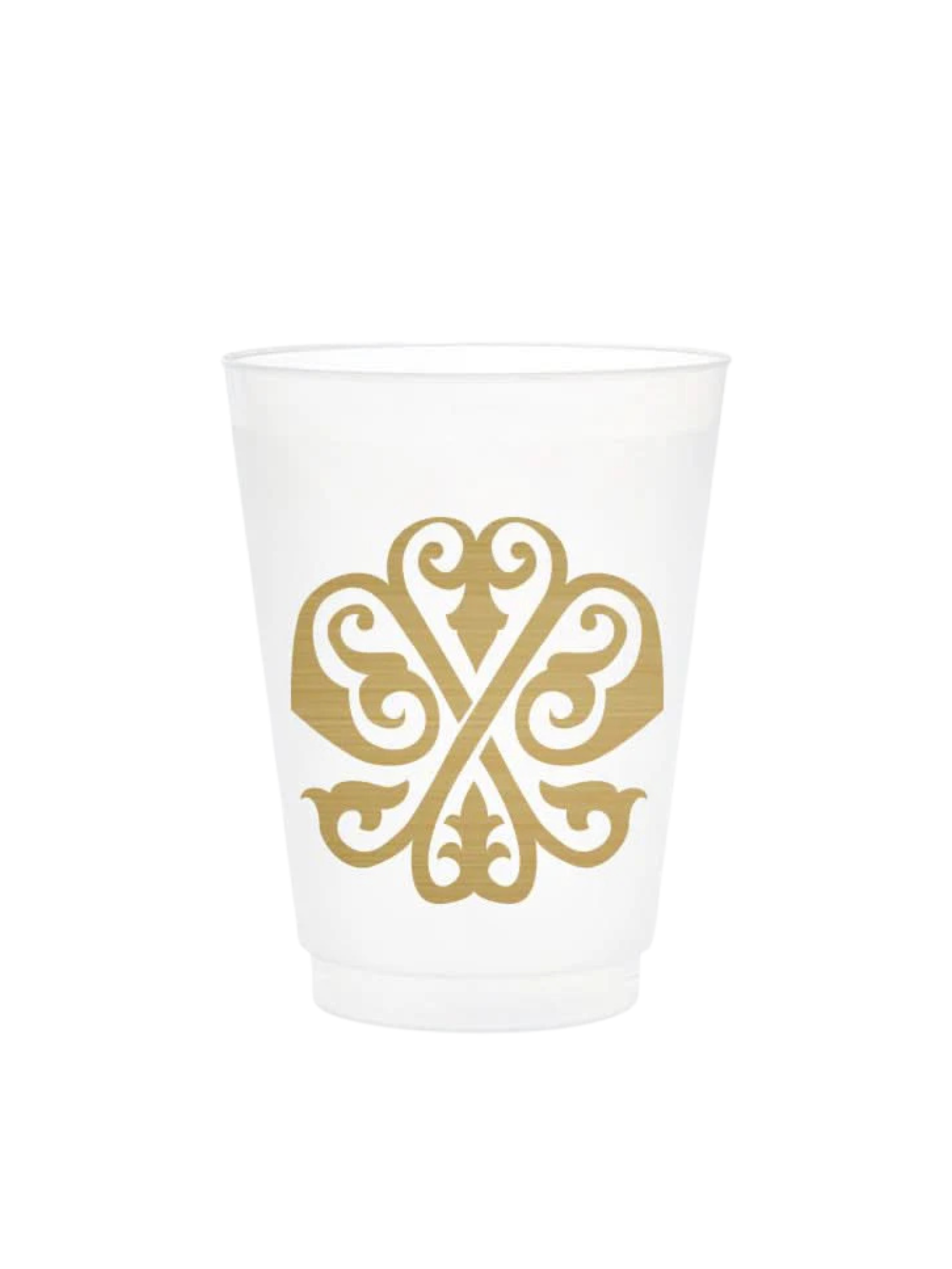 1-Letter Monogrammed Frosted Cups
