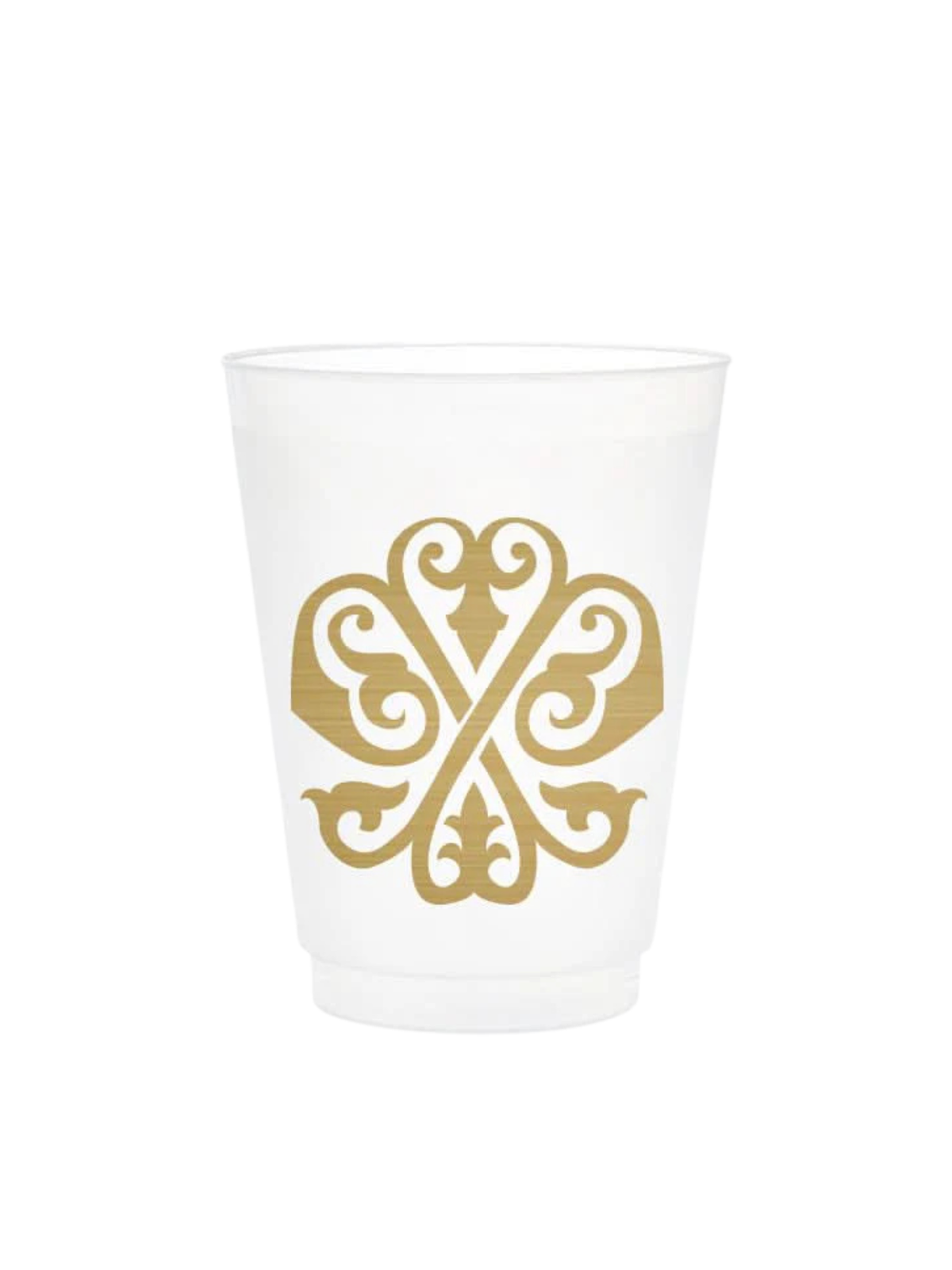 1-Letter Monogrammed Frosted Cups