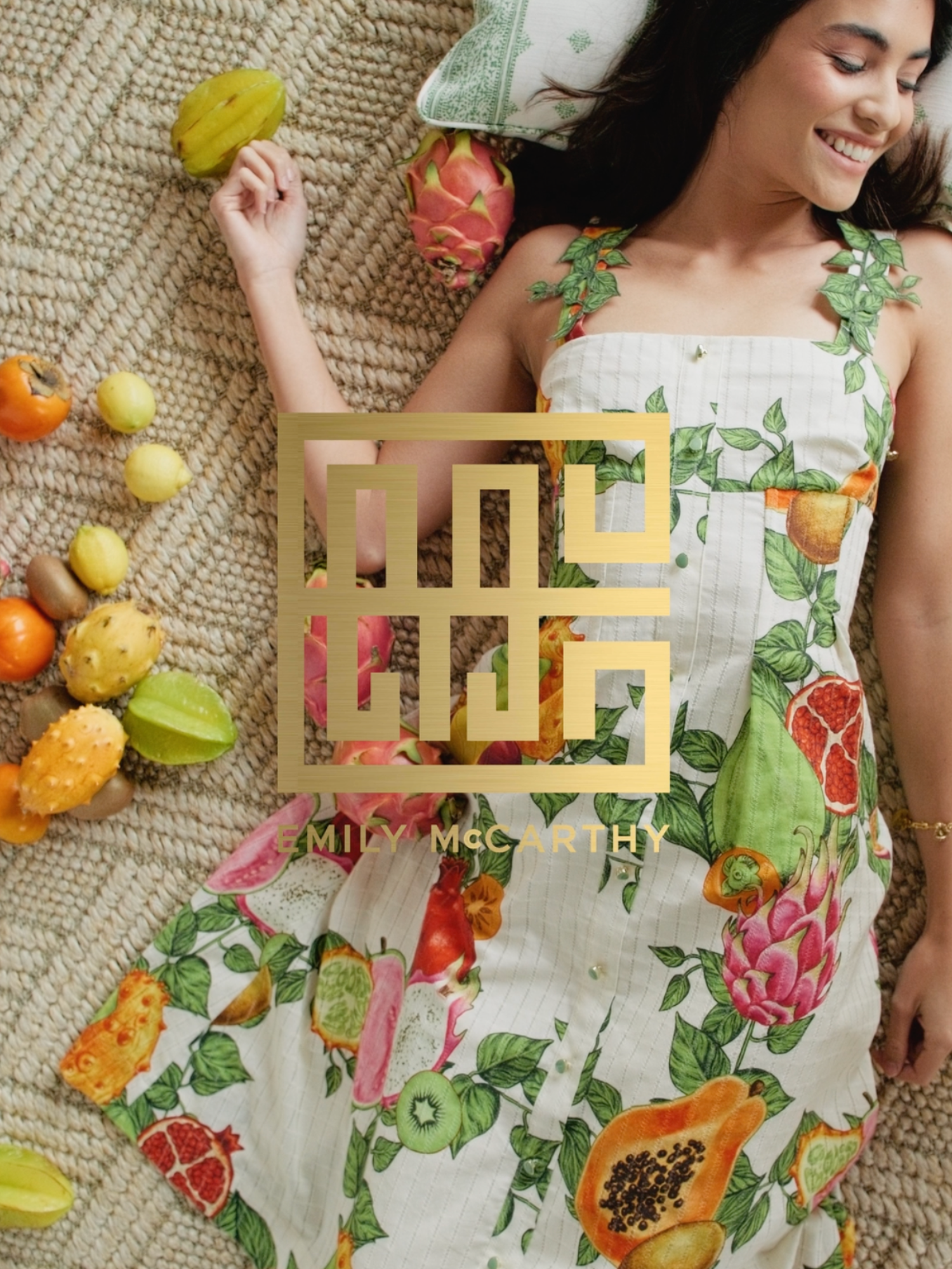 constance midi dress in trellis grove print by Emily McCarthy
