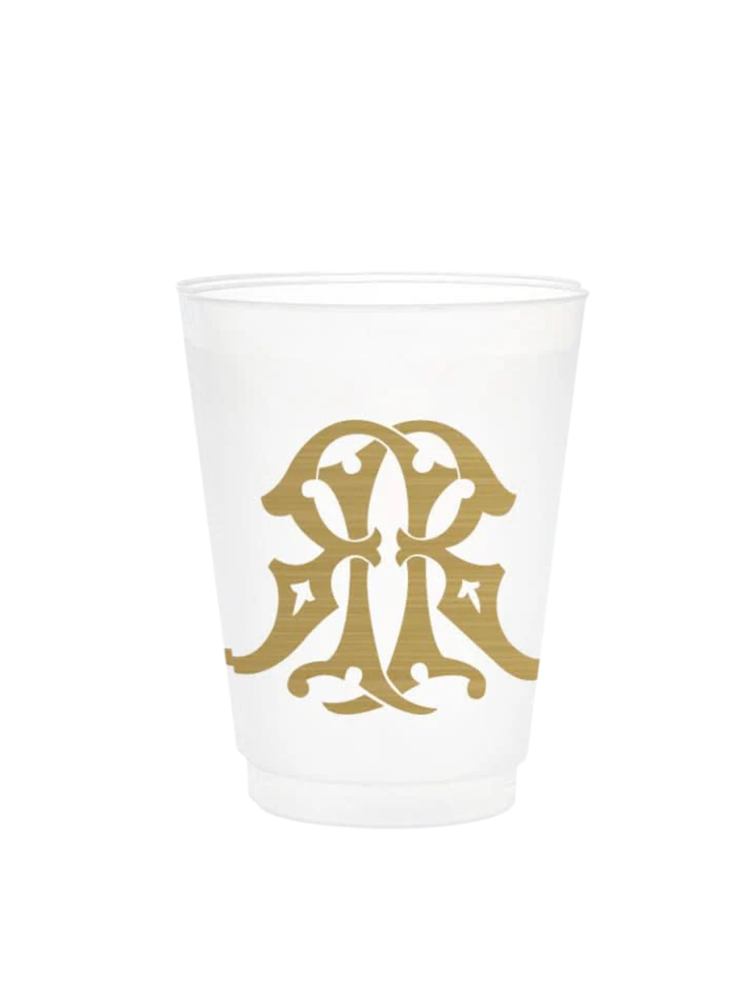 1-Letter Monogrammed Frosted Cups