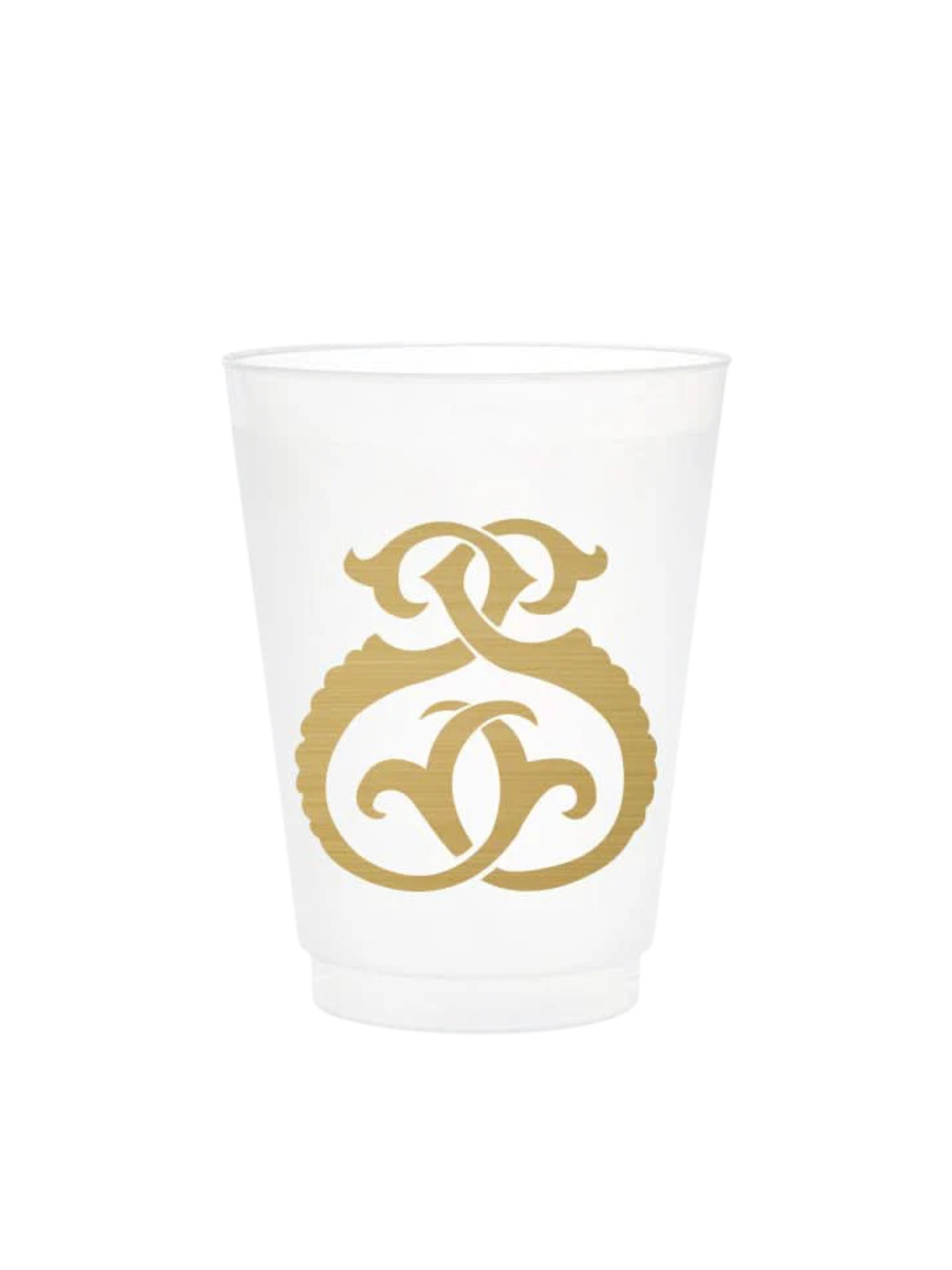 1-Letter Monogrammed Frosted Cups