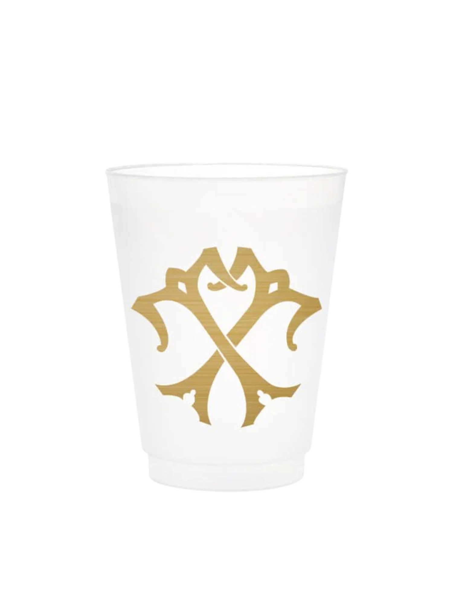 1-Letter Monogrammed Frosted Cups